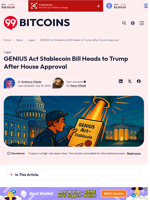 GENIUS Act Stablecoin Bill Heads to Trump After House Approval