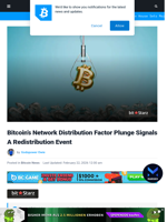Bitcoin’s Network Distribution Factor Plunge Signals A Redistribution Event | Bitcoinist.com