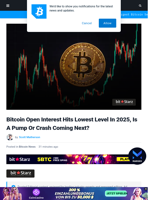 Bitcoin Open Interest Hits Lowest Level In 2025, Is A Pump Or Crash Coming Next? | Bitcoinist.com