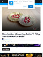 Bitcoin Isn’t Just A Hedge, It’s A Solution To Failing Financial System - Strike CEO | Bitcoinist.com