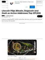 Litecoin Flips Bitcoin, Dogecoin and Dash as Active Addresses Top 237,000 - U.Today