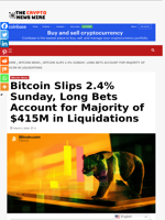 Bitcoin Slips 2.4% Sunday, Long Bets Account for Majority of $415M in Liquidations - The Crypto News Wire