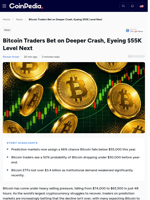 Bitcoin Traders Bet on Deeper Crash, Eyeing $55K Level Next