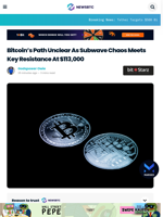 Bitcoin’s Path Unclear As Subwave Chaos Meets Key Resistance At $113,000