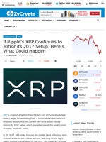 If Ripple's XRP Continues to Mirror its 2017 Setup, Here’s What Could Happen ⋆ ZyCrypto