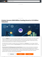 Kraken Secures $500 Million Funding Round at $15 Billion Valuation - Brave New Coin