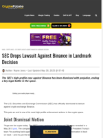 SEC Drops Lawsuit Against Binance in Landmark Decision