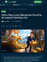 Strive Adds 6,182 Bitcoin in Record $511M Purchase