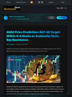 AVAX Price Prediction: $27-32 Target Within 4-6 Weeks as Avalanche Tests Key Resistance - Blockchain.News