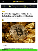 Next Technology Files $500M Stock Sale to Supercharge Bitcoin Holdings