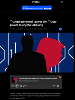 Trump's personal lawyer Jim Trusty pivots to crypto lobbying