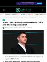 Sonic Labs' Andre Cronje on Meme Coins and Their Impact on DEX - Crypto News Flash