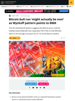 Bitcoin Bull Run ‘Might Actually Be Over’ as Wyckoff Points to $86K