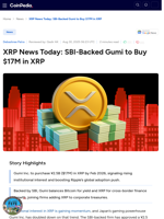 XRP News Today: SBI-Backed Gumi to Buy $17M in XRP