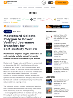 Mastercard Selects Polygon to Power Verified Username Transfers for Self‑custody Wallets – News Bytes Bitcoin News