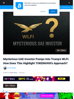Who's the Mysterious UAE Investor in Trump's WLFI & How Does It Highlight TOKEN6900's Transparent Approach?