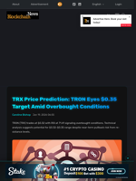 TRX Price Prediction: TRON Eyes $0.35 Target Amid Overbought Conditions - Blockchain.News