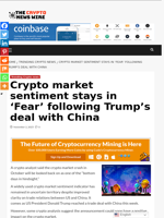 Crypto market sentiment stays in 'Fear' following Trump's deal with China - The Crypto News Wire