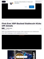 First-Ever XRP-Backed Stablecoin Kicks Off: Details - U.Today