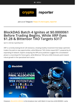 BlockDAG Batch 4 Ignites at $0.0000061 Before Trading Begins, While XRP Eyes $1.28 & Bittensor TAO Targets $317