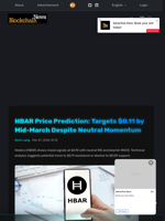 HBAR Price Prediction: Targets $0.11 by Mid-March Despite Neutral Momentum - Blockchain.News