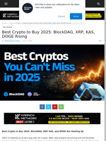 Best Crypto to Buy 2025: BlockDAG, XRP, KAS, DOGE Rising | Live Bitcoin News