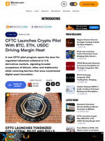 CFTC Launches Crypto Pilot With BTC, ETH, USDC Driving Margin Heat – Regulation Bitcoin News
