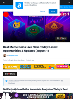 Live Best Meme Coins Updates Today: SEC Reveals Project Crypto Initiative to Boost US Crypto Market, Dogecoin Promises Explosive Gains, and More...