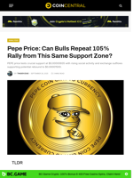 Pepe Price: Can Bulls Repeat 105% Rally from This Same Support Zone? - CoinCentral