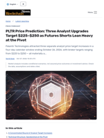 PLTR Price Prediction: Three Analyst Upgrades Target $225–$250 as Futures Shorts Lean Heavy at the Pivot - Blockchain.News