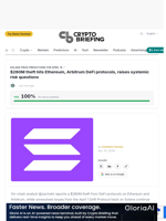 $280M theft hits Ethereum, Arbitrum DeFi protocols, raises systemic risk questions