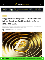 Dogecoin (DOGE) Price: Chart Patterns Mirror Previous Bull Run Setups From 2017 and 2021 - CoinCentral