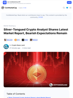 Silver-Tongued Crypto Analyst Shares Latest Market Report, Bearish Expectations Remain: Guest Post by Crypto News Land | CoinMarketCap
