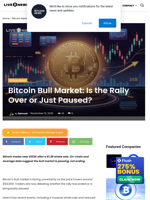 Bitcoin Bull Market: Is the Rally Over or Just Paused? | Live Bitcoin News