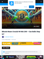 Bitcoin Nears Crucial 4H MA 200 – Can Bulls Step In? | Bitcoinist.com