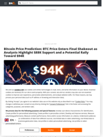 Bitcoin Price Prediction: BTC Price Enters Final Shakeout as Analysts Highlight $88K Support and a Potential Rally Toward $94K - Brave New Coin