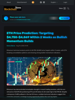 ETH Price Prediction: Targeting $4,750-$4,869 Within 2 Weeks as Bullish Momentum Builds - Blockchain.News
