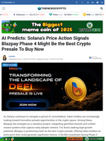 AI Predicts: Solana’s Price Action Signals Blazpay Phase 4 Might Be the Best Crypto Presale To Buy Now - TheNewsCrypto