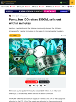 Pump.fun Launches ICO, Raises $500 Million Within Minutes