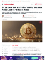 $1.2B Left BTC ETFs This Week, but Not All is Lost for Bitcoin Price - Coinspeaker