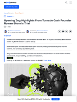 Roman Storm’s Tornado Cash Trial: Opening Day Highlights