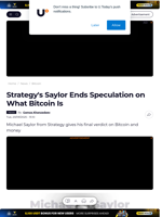 Strategy's Saylor Ends Speculation on What Bitcoin Is - U.Today