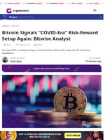 Bitcoin Signals “COVID-Era” Risk-Reward Setup Again: Bitwise Analyst