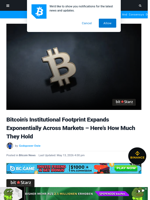 Bitcoin’s Institutional Footprint Expands Exponentially Across Markets - Here’s How Much They Hold | Bitcoinist.com