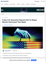 5 US Economic Reports That Could Move Bitcoin This Week