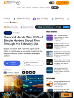 Diamond Hands Win: 85% of Bitcoin Holders Stood Firm Through the February Dip – Featured Bitcoin News