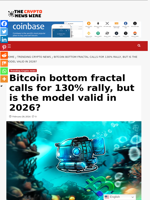Bitcoin bottom fractal calls for 130% rally, but is the model valid in 2026? - The Crypto News Wire