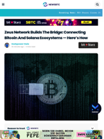 Zeus Network Builds The Bridge: Connecting Bitcoin And Solana Ecosystems — Here's How