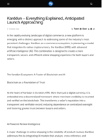 Karddun – Everything Explained, Anticipated Launch Approaching - Visionary Financial