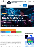 Pi Network News: Pi Network Targets Web3 Gaming Dominance with New Ecosystem Plan | Live Bitcoin News